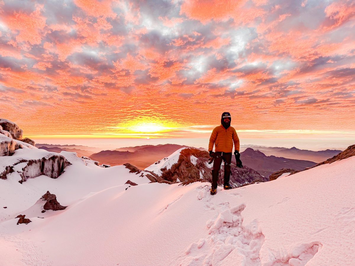 Upstate Hiking, Lead Guide, Brian, Summits Cotopaxi – 19,347 ft. above sea&nbsp;level